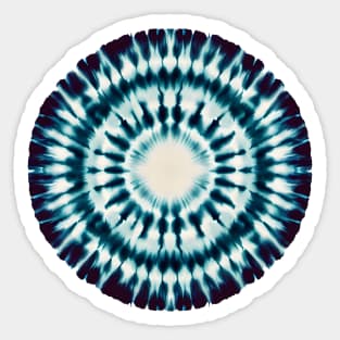 Japanese Shibori Indigo Blue Tie Dye Circle Sticker